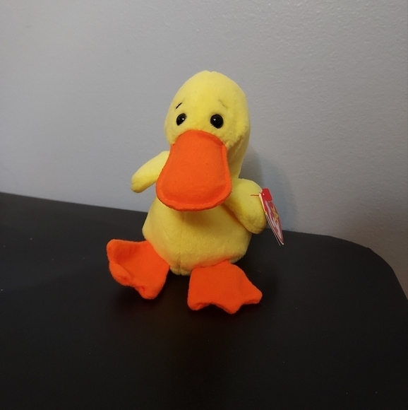 TY Original Beanie Baby Quacker The Duck With PVC Pellets 1993 - Picture 1 of 5